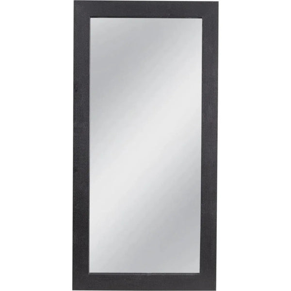 Timely Wood Black Vertical Floor Mirror - LOOMLAN - Bassett Mirror - Floor Mirrors