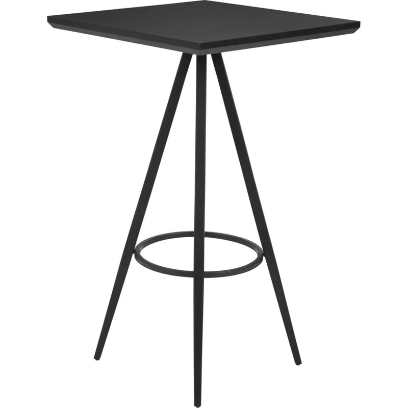Tinos Wood and Steel Black Square Bar Table - LOOMLAN - Zuo Modern - Bar Tables
