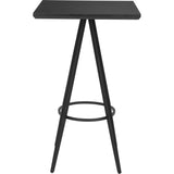 Tinos Wood and Steel Black Square Bar Table - LOOMLAN - Zuo Modern - Bar Tables