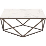 Tintern Coffee Table White & Antique Brass - LOOMLAN - Zuo Modern - Coffee Tables