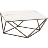 Tintern Coffee Table White & Antique Brass - LOOMLAN - Zuo Modern - Coffee Tables