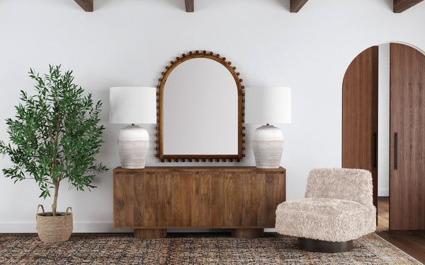 Tioga Natural Wood Frame Wall Mirror - LOOMLAN - Bassett Mirror - Wall Mirrors