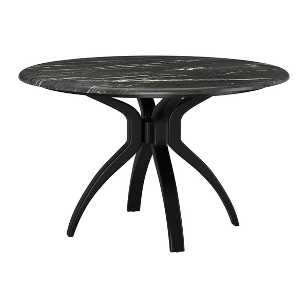 Sumay Steel Black Round Dining Table