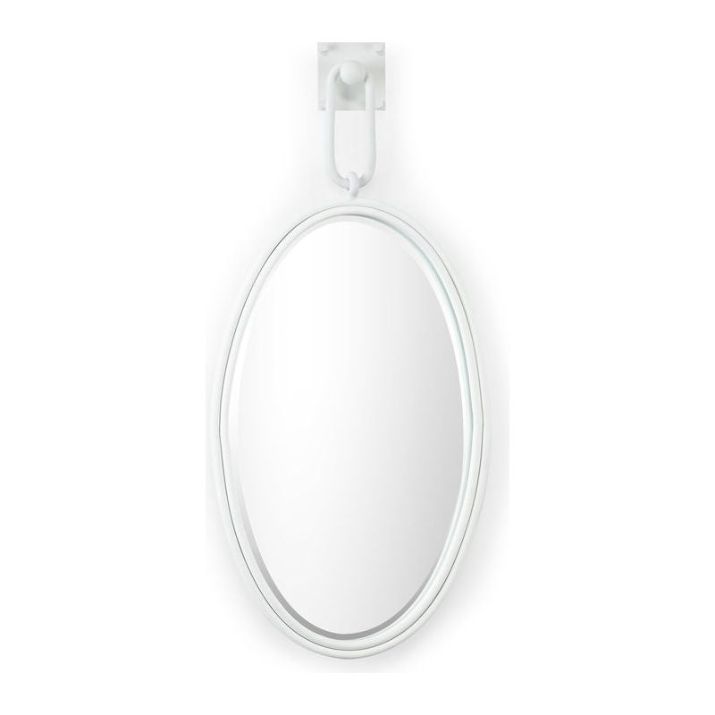 Tobago White Iron Framed Wall Mirror - LOOMLAN - Wildwood - Wall Mirrors