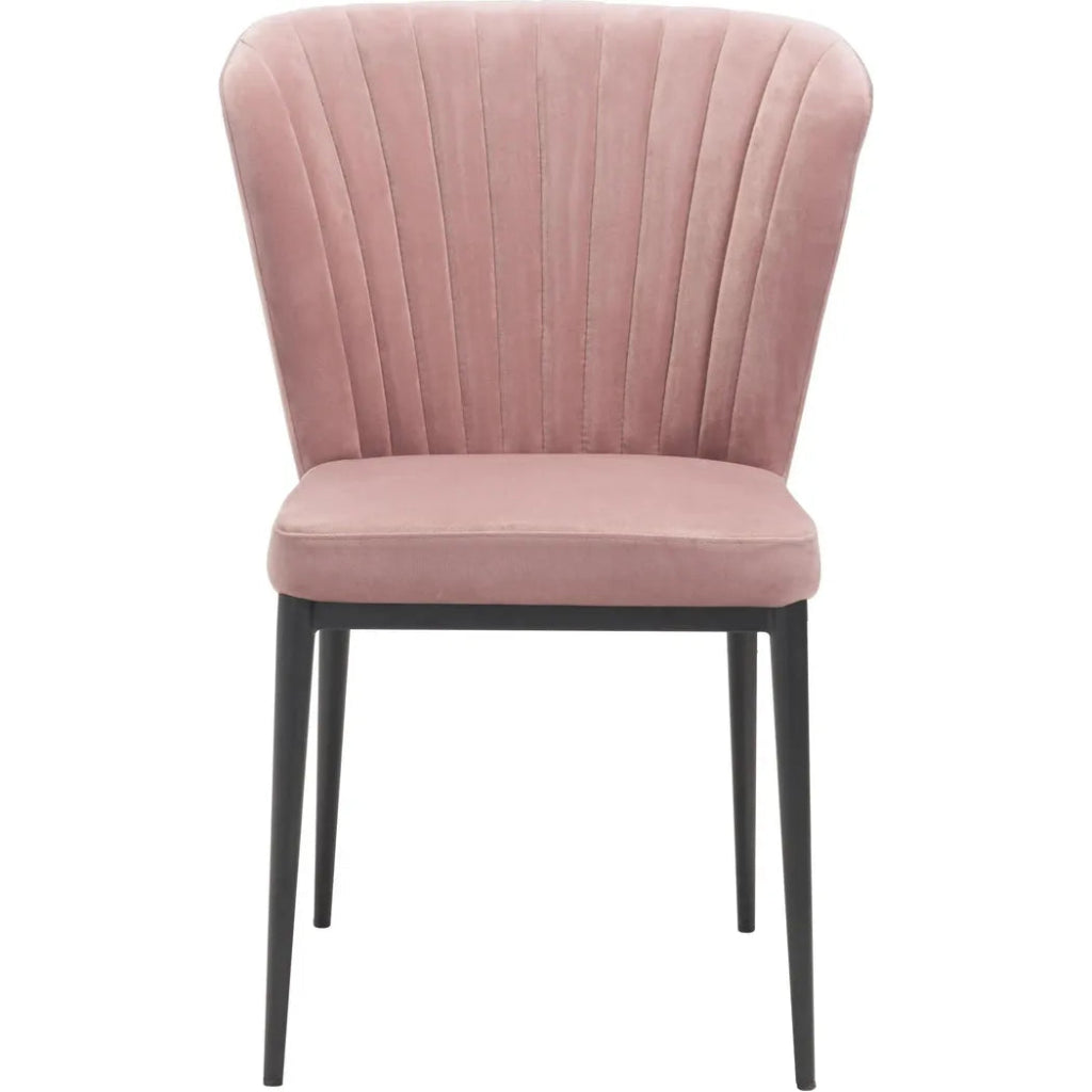 Tolivere Dining Chair (Set of 2) Pink - LOOMLAN - Zuo Modern - Dining Chairs