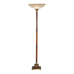 Torchiere Distressed Wood Made Floor Lamp - LOOMLAN - Wildwood - Floor Lamps