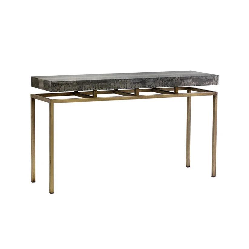 Toreno Console Table Hand Iron Antique Brass Base - LOOMLAN - SUNPAN - Console Tables