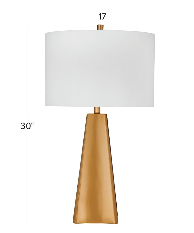 Torrington Gold Polyresin Table Lamp - LOOMLAN - Bassett Mirror - Table Lamps