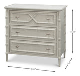 Tortola Three Drawer White Chest - LOOMLAN - Sarreid - Chests