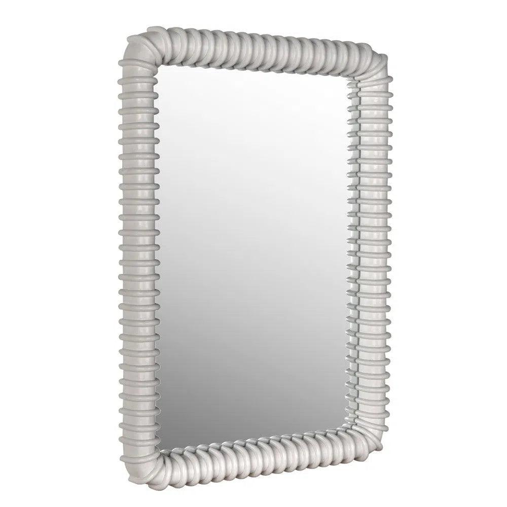 Toshi Wooden White Wall MIrror - LOOMLAN - Noir - Wall Mirrors