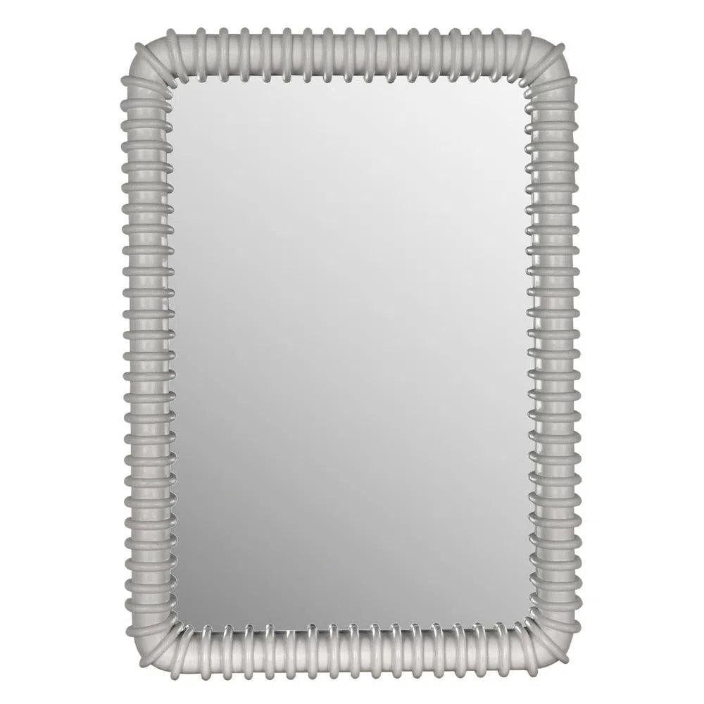 Toshi Wooden White Wall MIrror - LOOMLAN - Noir - Wall Mirrors