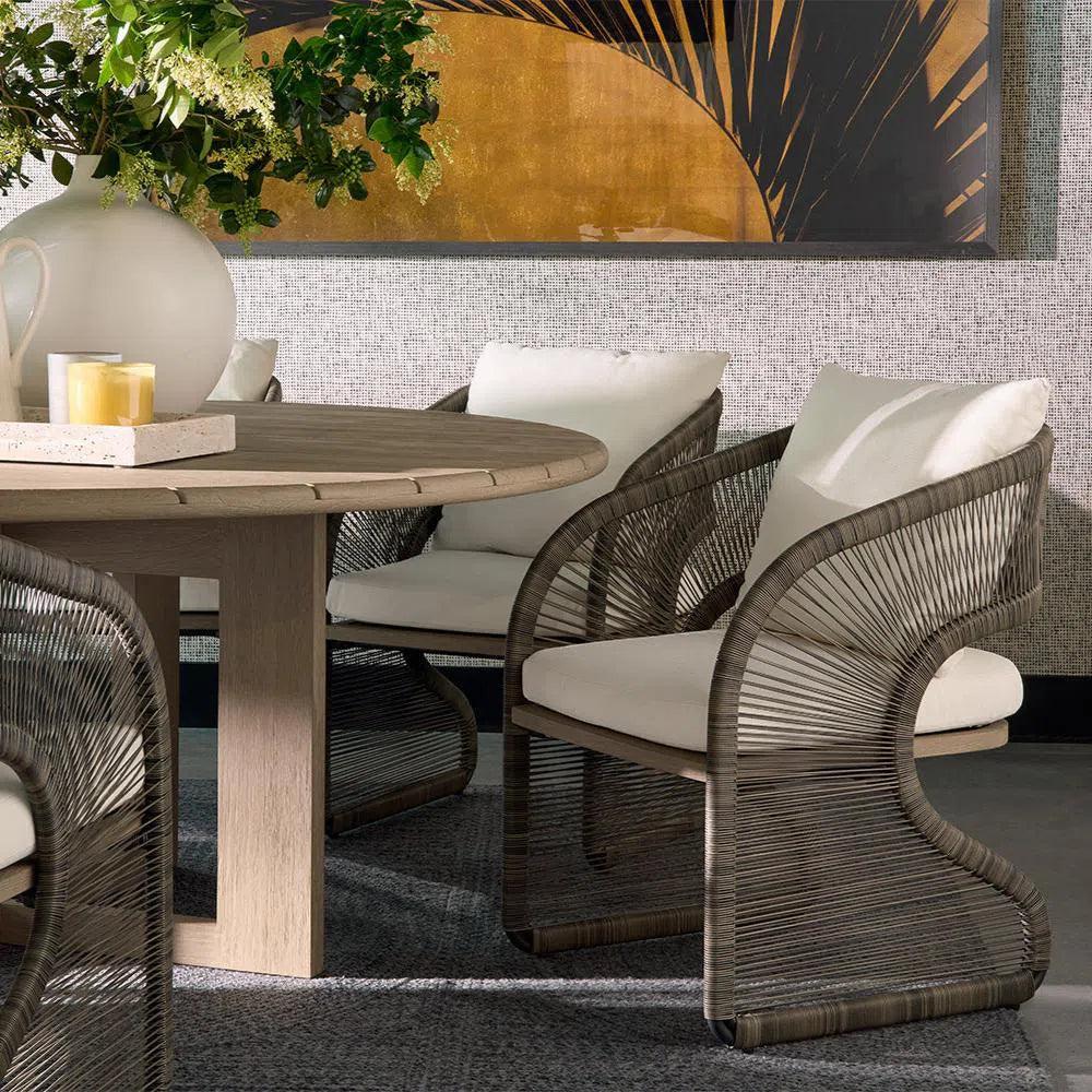 Toulon Dining Chair Stinson Cream Outdoor - LOOMLAN - SUNPAN - Outdoor Dining Chairs