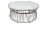 Miami Elegant Marble And Rope Design Outdoor Coffee Table