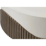 Tranquility Round White Outdoor Coffee Table - LOOMLAN - Seasonal Living - Outdoor Coffee Tables