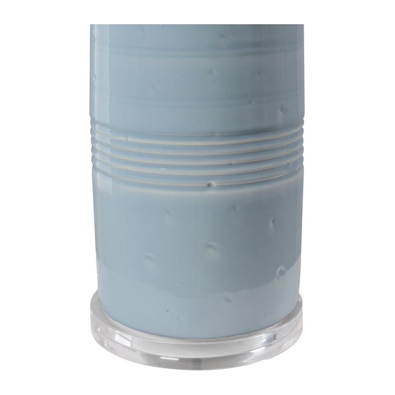 Transparent Mist Blue Glazed Ceramic Table Lamp - LOOMLAN - Wildwood - Table Lamps