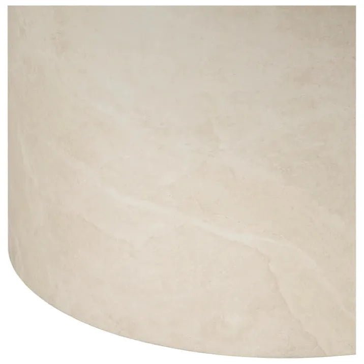 Travertino Concrete Round Outdoor End Table - LOOMLAN - Sunset West - Outdoor Side Tables