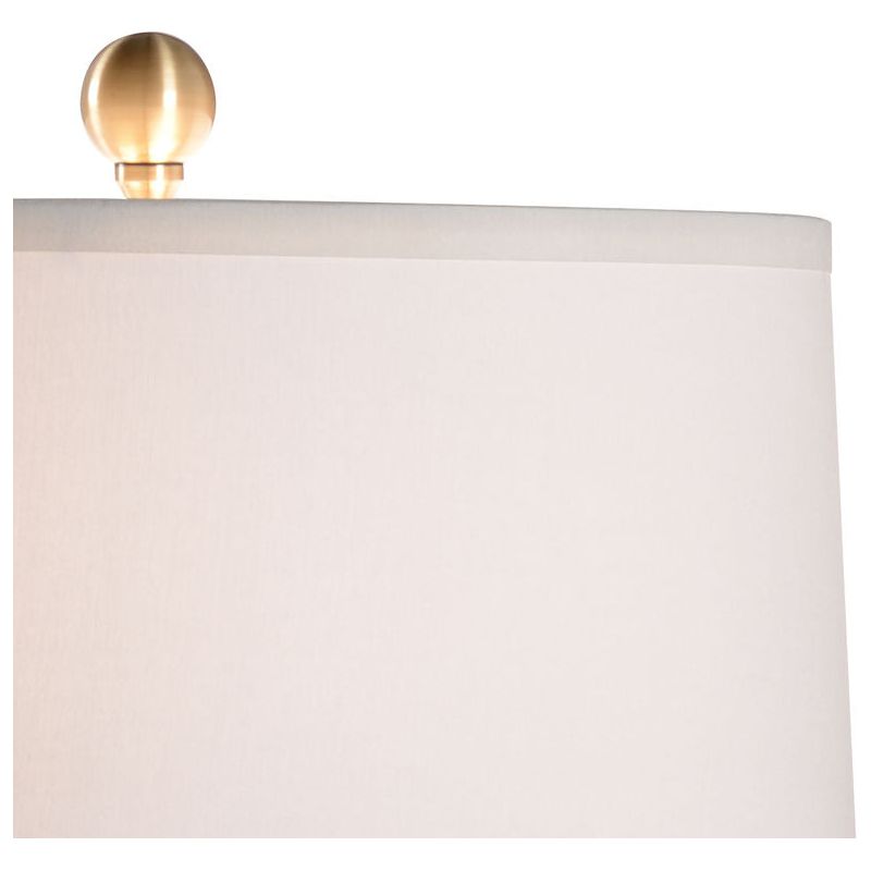 Triangular Geo White Glazed Ceramic Table Lamp - LOOMLAN - Wildwood - Table Lamps