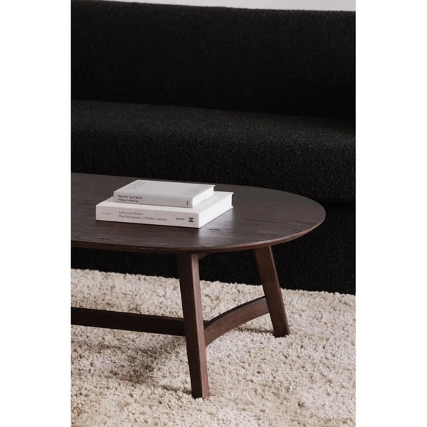 Trie Wood Oval Coffee Table - LOOMLAN - Moe's Home - Coffee Tables