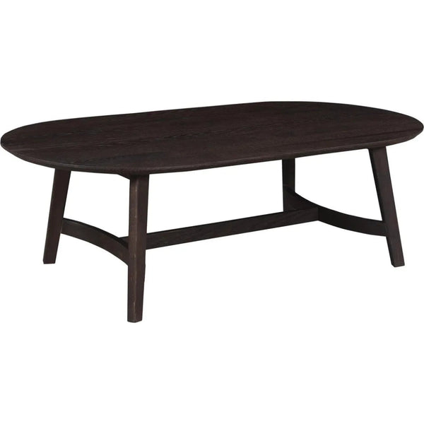 Trie Wood Oval Coffee Table - LOOMLAN - Moe's Home - Coffee Tables
