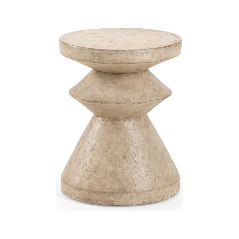 Triptic Concrete Finish Round Stool - LOOMLAN - Wildwood - Poufs and Stools