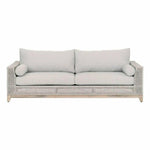 Tropez Outdoor 90" Sofa Taupe Rope Pumice Gray Teak - LOOMLAN - Essentials For Living - Outdoor Sofas & Loveseats