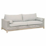 Tropez Outdoor 90" Sofa Taupe Rope Pumice Gray Teak - LOOMLAN - Essentials For Living - Outdoor Sofas & Loveseats