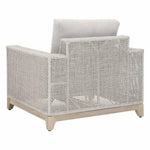 Tropez Outdoor Lounge Chair Taupe White Rope - LOOMLAN - Essentials For Living - Outdoor Lounge Chairs