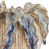 Tropical Crown Textured Finish Ceramic Vase - LOOMLAN - Currey & Co - Vases & Jars