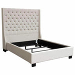 Tufted Beige Linen Sand Bed Frame - LOOMLAN - Diamond Sofa - Beds