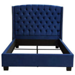 Tufted Royal Blue Velvet Bed Frame - LOOMLAN - Diamond Sofa - Beds