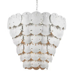 Tulum 8 - Light Extra White Chandelier - LOOMLAN - Currey & Co - Chandeliers