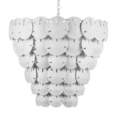 Tulum 8 - Light Extra White Chandelier - LOOMLAN - Currey & Co - Chandeliers