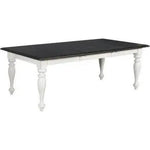 Two Tone White Extendable Dining Table - LOOMLAN - Sunny D - Dining Tables