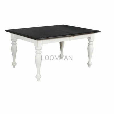 Two Tone White Extendable Dining Table - LOOMLAN - Sunny D - Dining Tables