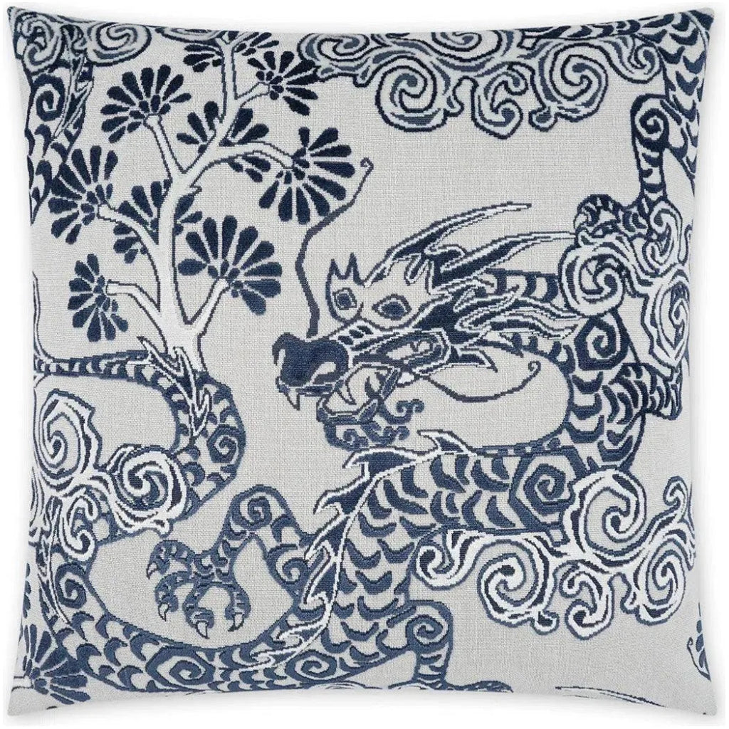 Typhon Traditional Blue Large Throw Pillow Insert - LOOMLAN - D.V. Kap - Throw Pillows