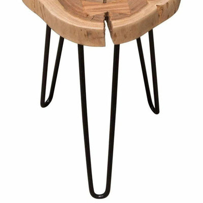 Unique Live Edge Accent Table Black - LOOMLAN - Diamond Sofa - Side Tables