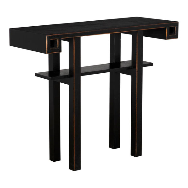 Uomo Wooden Black Console Table - LOOMLAN - Noir - Console Tables