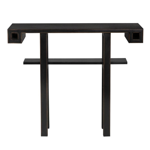 Uomo Wooden Black Console Table - LOOMLAN - Noir - Console Tables