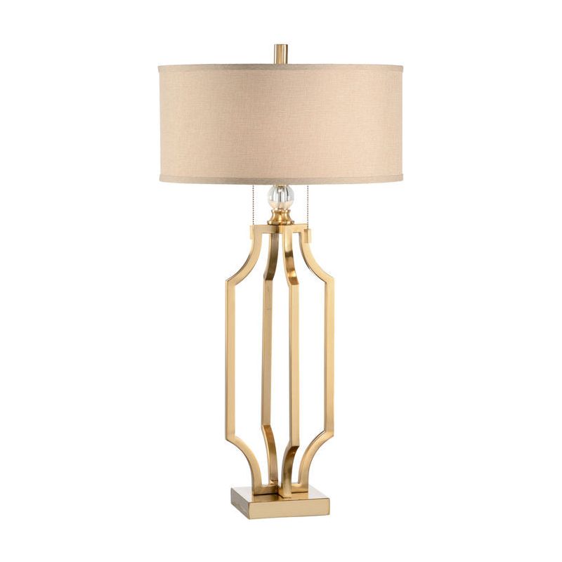 Valentino Shallow Drum Shade Table Lamp - LOOMLAN - Wildwood - Table Lamps