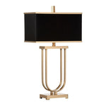 Valiant Rectangular Black Silkette Shade Table Lamp - LOOMLAN - Wildwood - Table Lamps