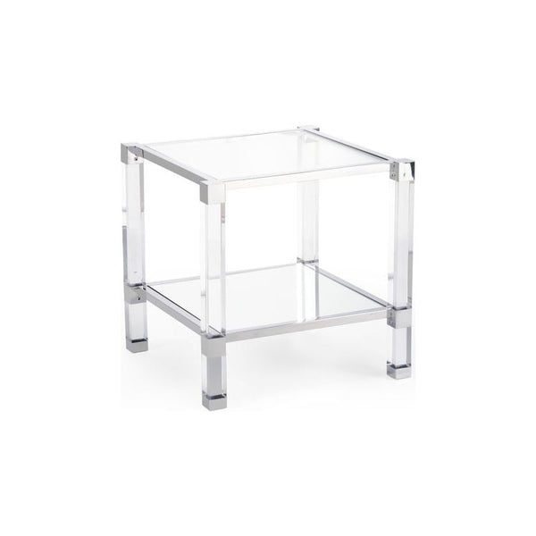 Vancouver Acyrlic Framed Clear Side Table - LOOMLAN - Chelsea House - Side Tables