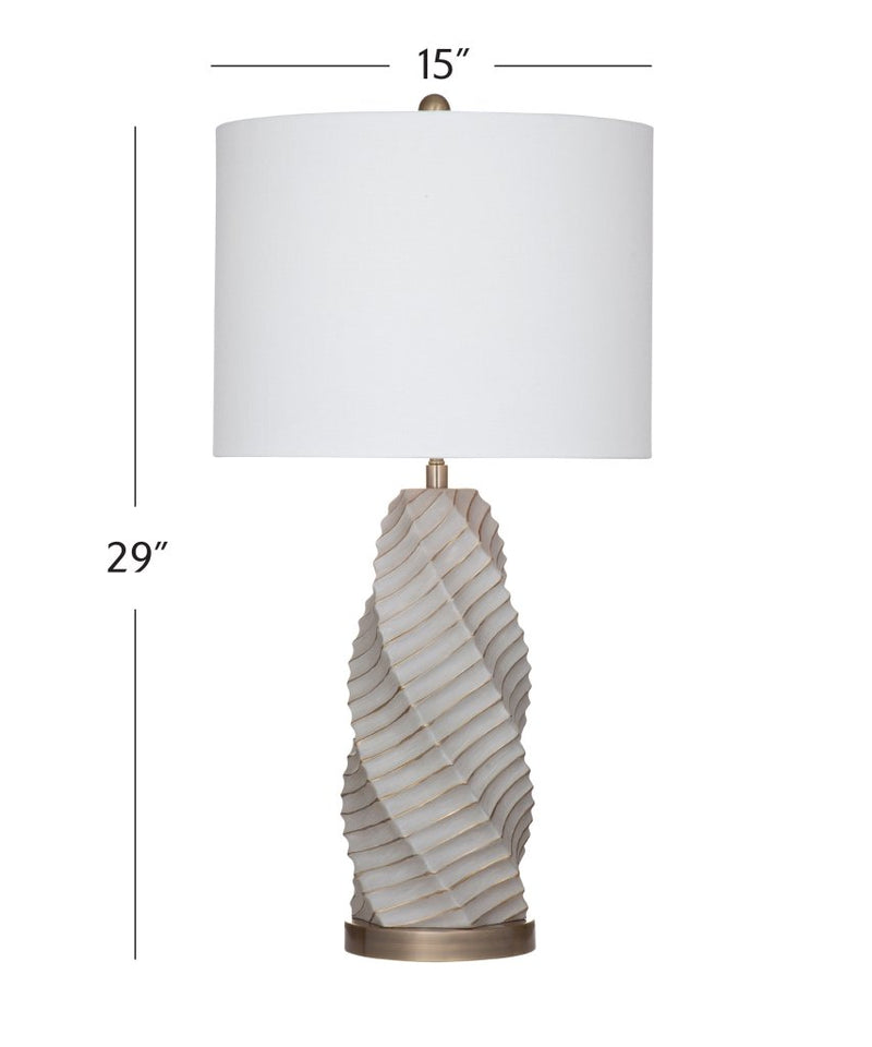 Vanessa Grey Polyresin Table Lamp - LOOMLAN - Bassett Mirror - Table Lamps