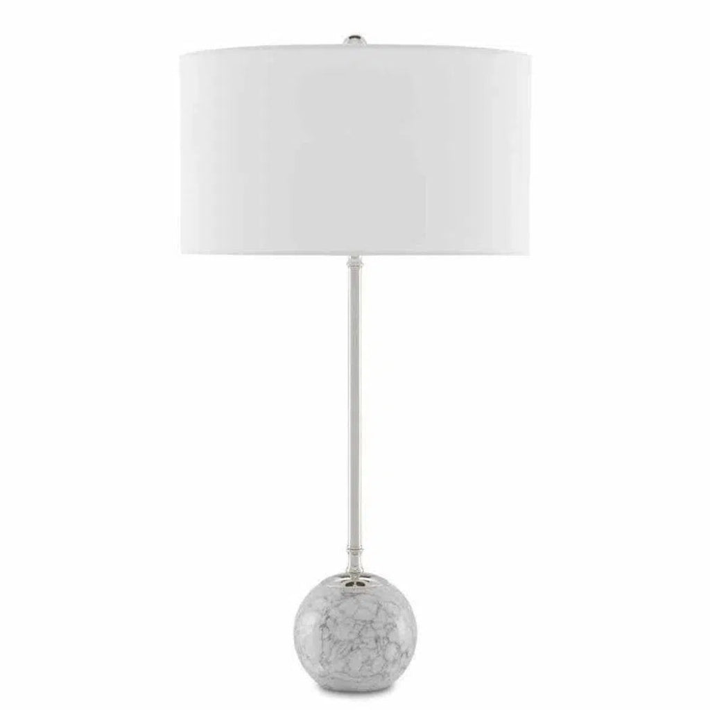 Veined Marble Polished Villette Table Lamp - LOOMLAN - Currey & Co - Table Lamps