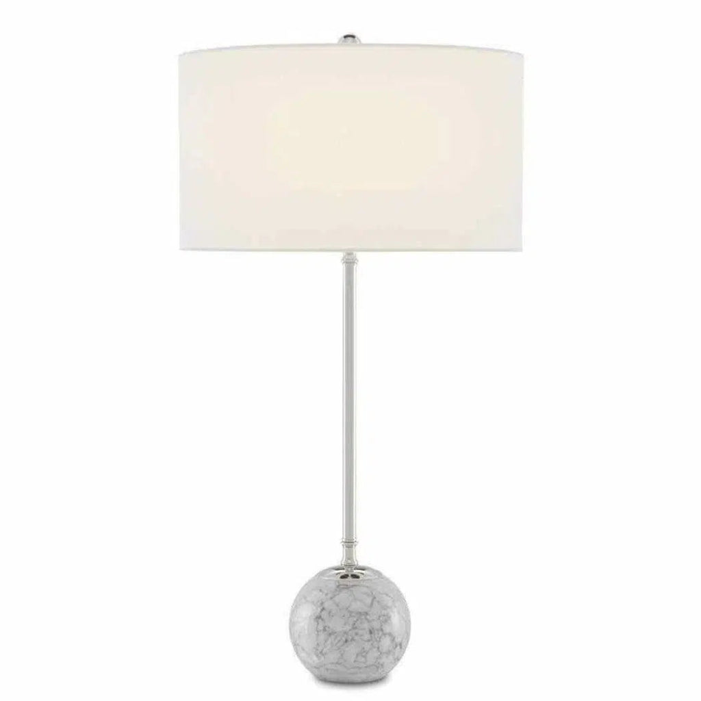 Veined Marble Polished Villette Table Lamp - LOOMLAN - Currey & Co - Table Lamps