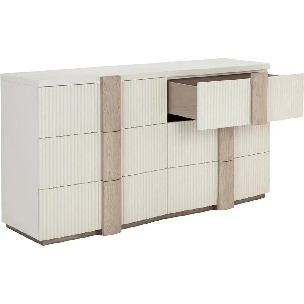 Venetta Dresser Soft Closing Drawers & Cream - LOOMLAN - SUNPAN - Dressers