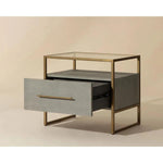 Venice Leather Nightstand - LOOMLAN - SUNPAN - Nightstands