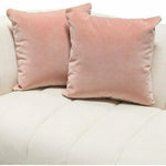 Venus Cream Velvet Sofa With Pink Throw Pillows - LOOMLAN - Diamond Sofa - Sofas & Loveseats