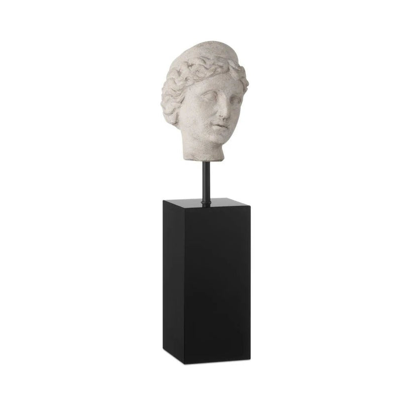 Venus Head On Stand Set Sculpture (Set Of 2) - LOOMLAN - Currey & Co - Statues & Sculptures