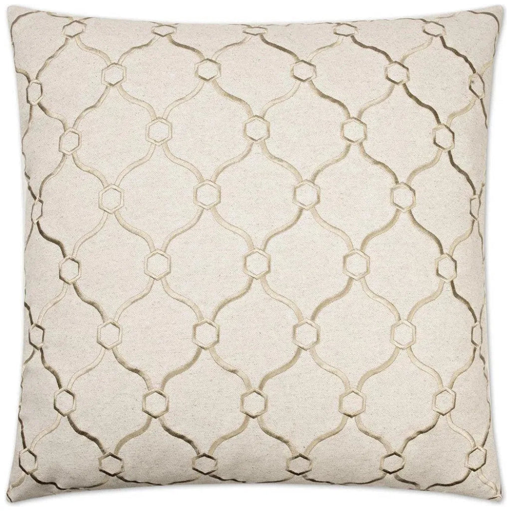 Vera White Throw Pillow With Insert - LOOMLAN - Throw Pillows