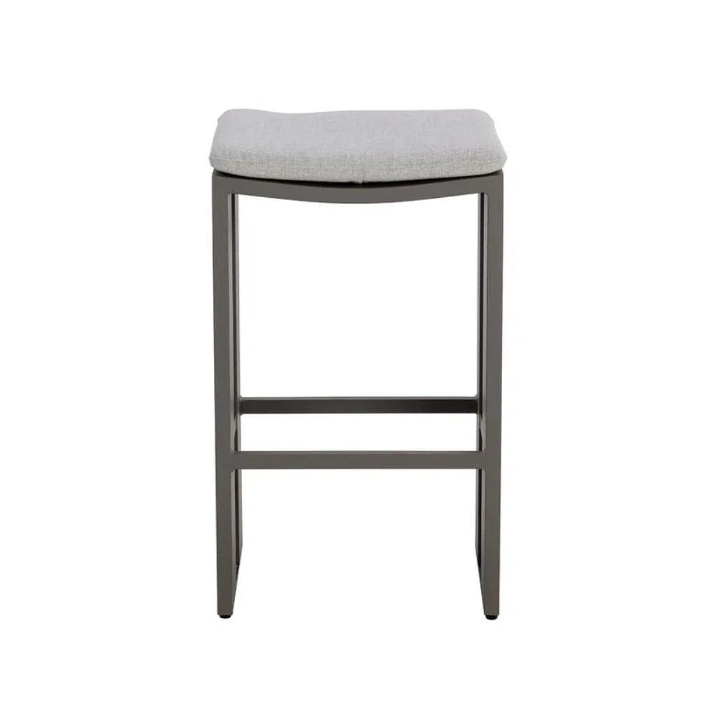 Verin Fabric Streamlined Outdoor Barstool - LOOMLAN - SUNPAN - Outdoor Bar Stools